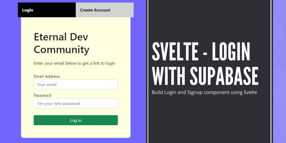 Svelte - Login and Authentication with Supabase